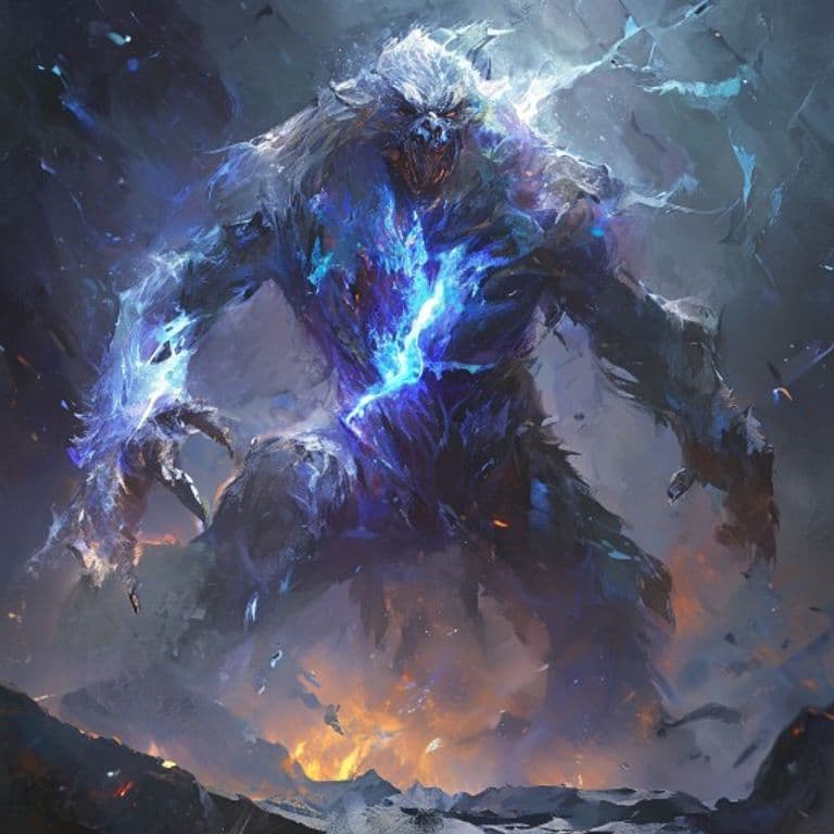 Ice Elemental — fantasy monster illustration