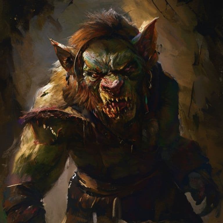 Gnoll Slaver — fantasy monster illustration