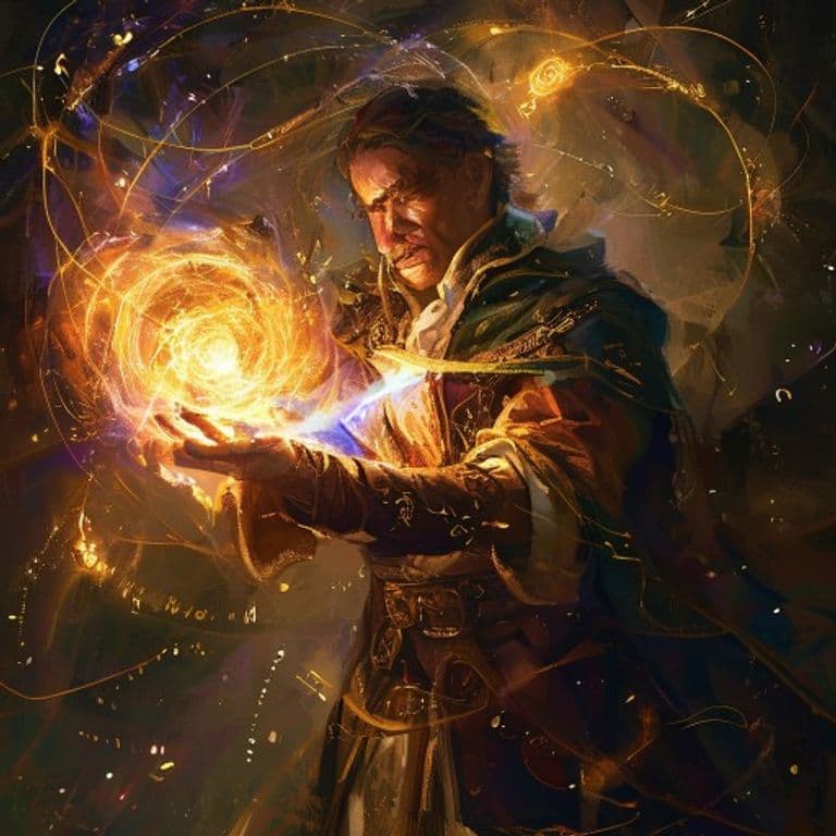 Glibness — fantasy spell effect illustration. Glibness is a 8th-level transmutation available to Bard, Warlock.