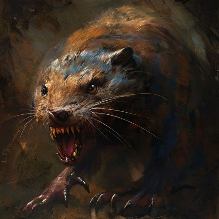 Weasel, Giant — fantasy monster illustration