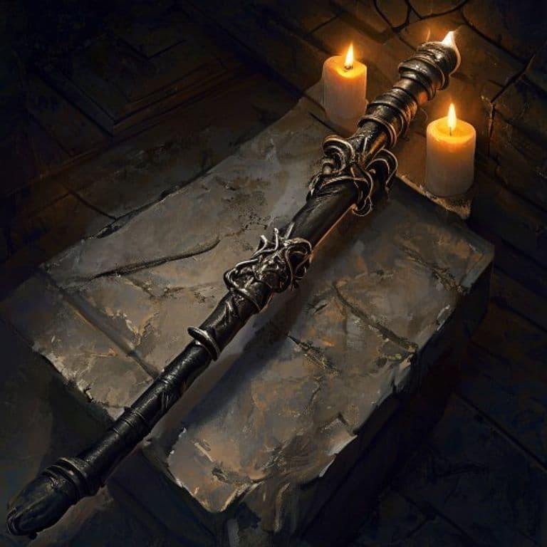 Rod of the Disciplinarian — fantasy item illustration