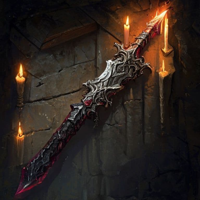 Bloodfuel Weapon — fantasy item illustration