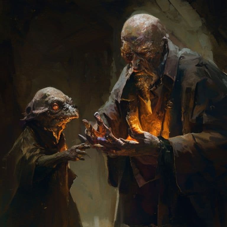 Alchemist — fantasy monster illustration