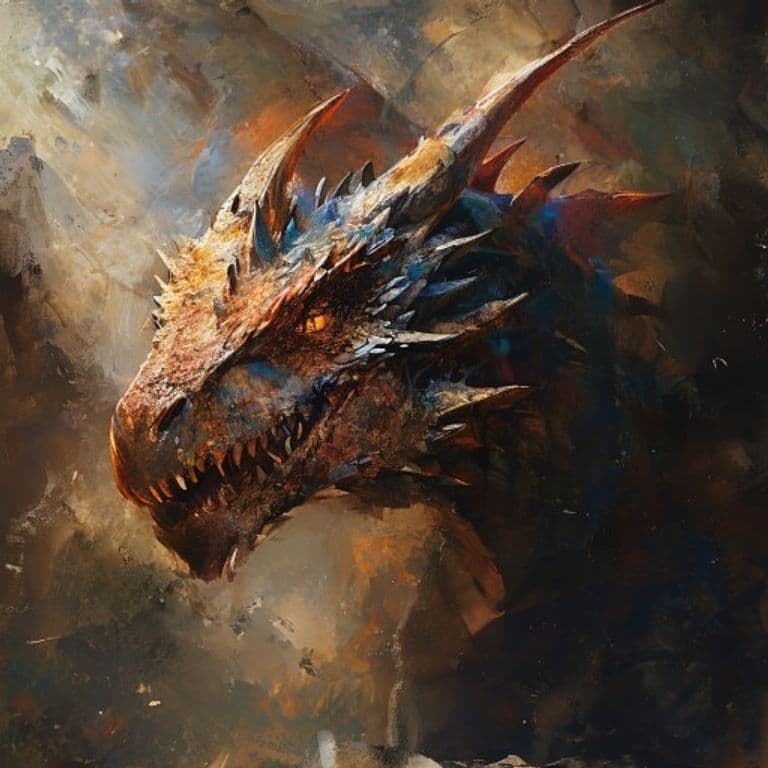 Young Wasteland Dragon — fantasy monster illustration