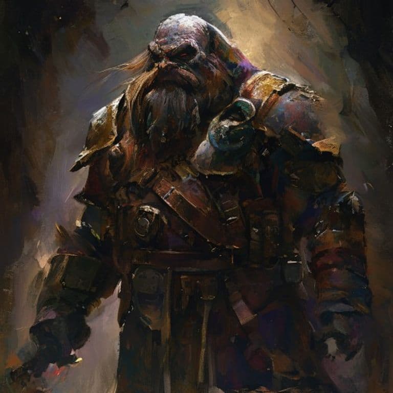 Deep Dwarf Soldier — fantasy monster illustration