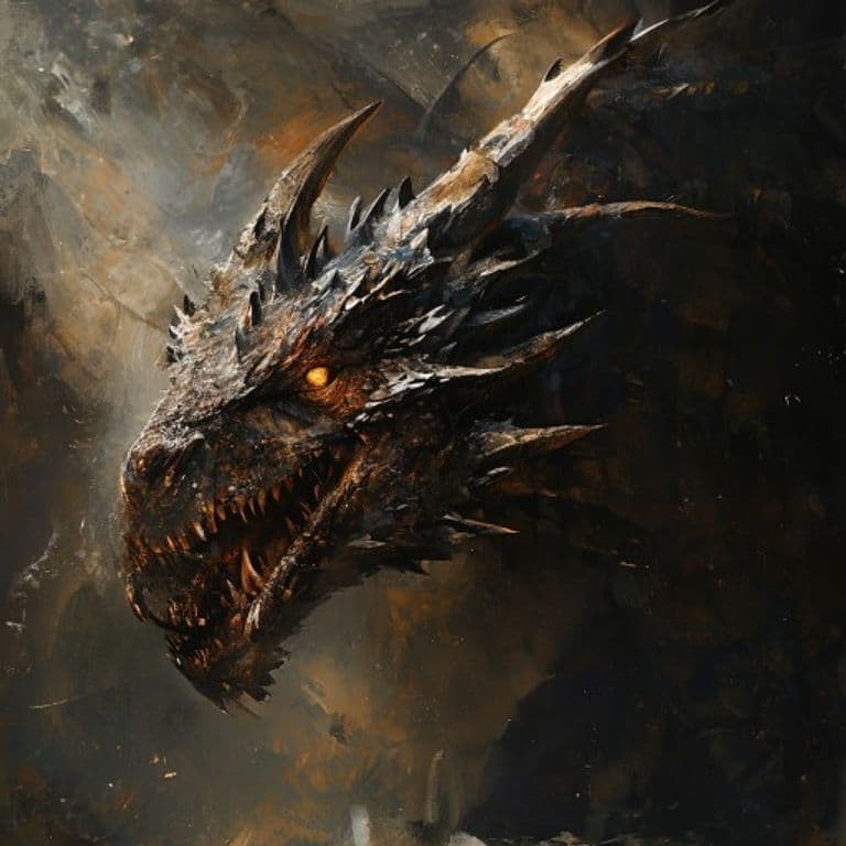 Ancient Black Dragon — fantasy monster illustration