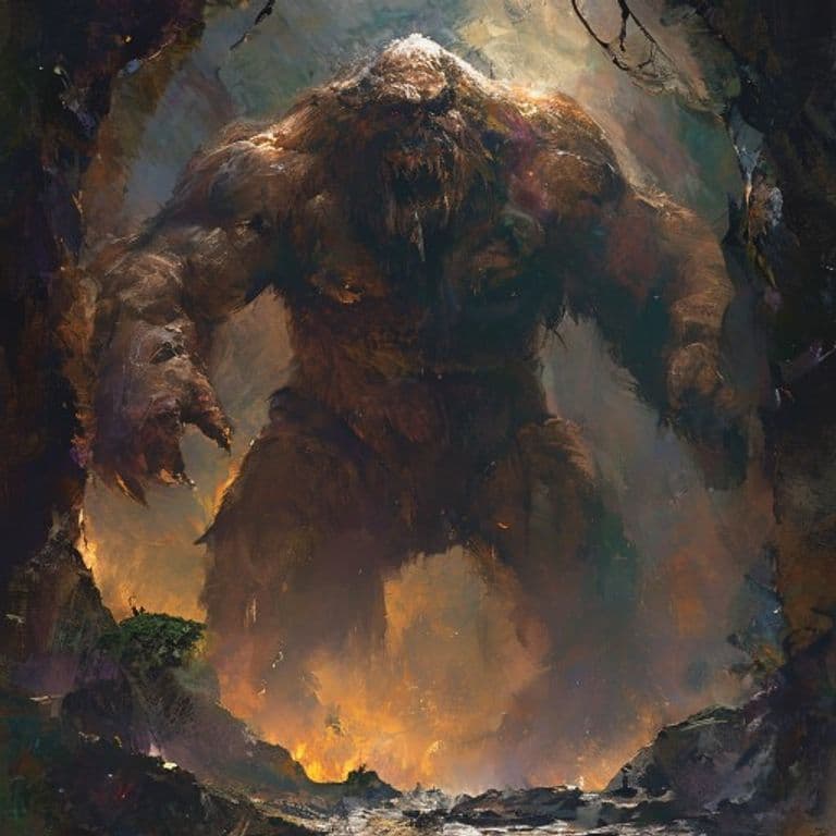 Cave Giant — fantasy monster illustration