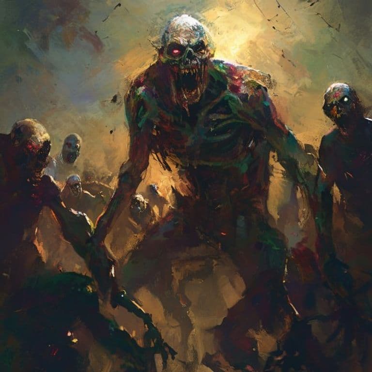 Zombie Horde — fantasy monster illustration