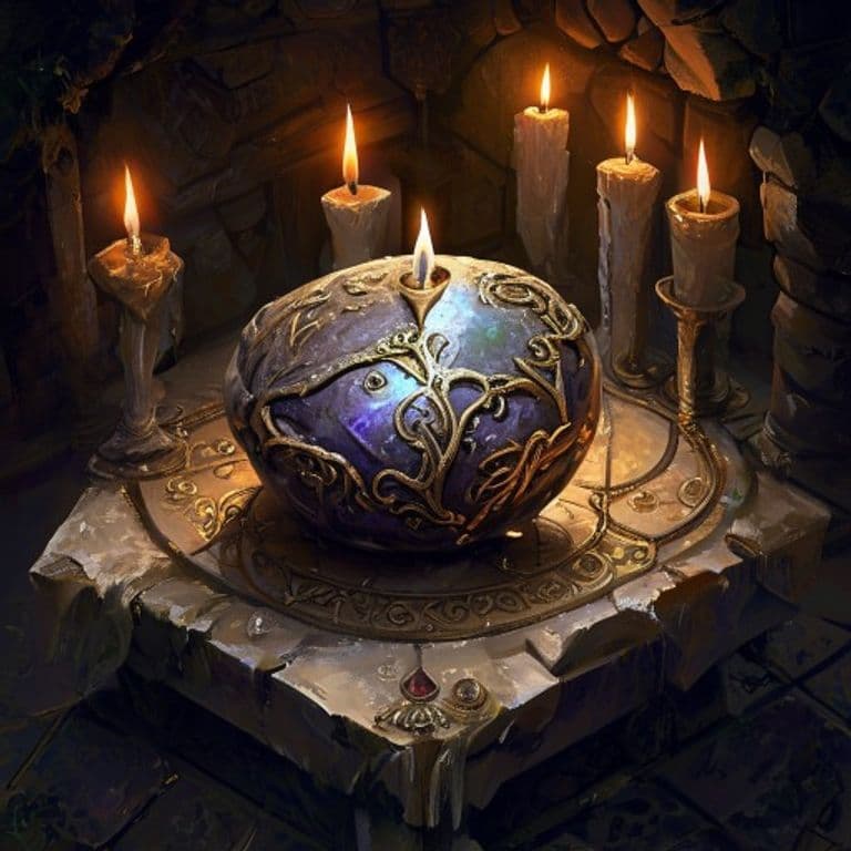 Plumb of the Elements — fantasy item illustration