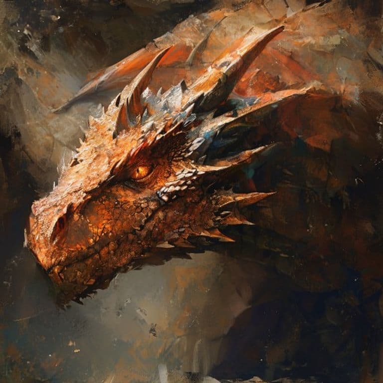 Rust Drake — fantasy monster illustration