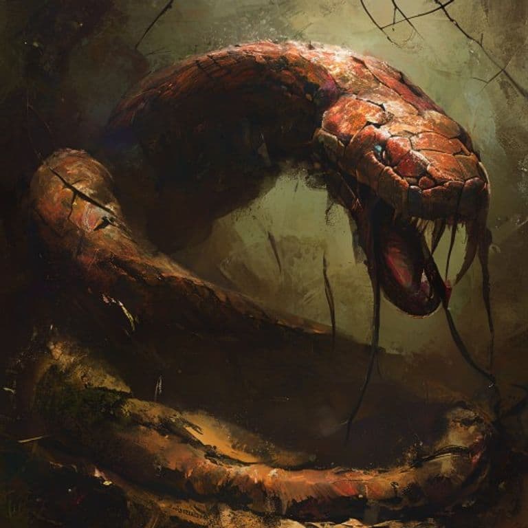 Soil Snake — fantasy monster illustration