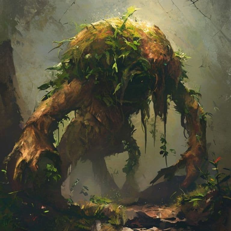 Shambling Mound — fantasy monster illustration