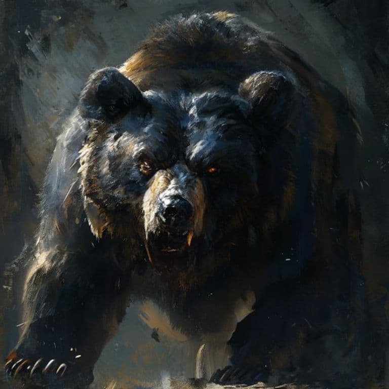 Bear, Black — fantasy monster illustration. Bear, Black is a medium beast (Challenge Rating 1/2).