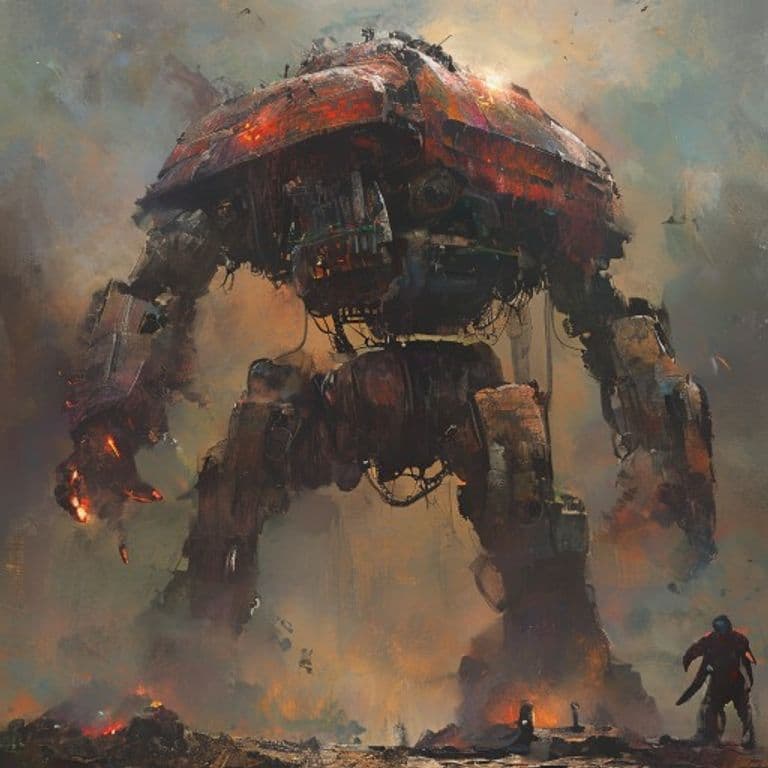 War Machine Golem — fantasy monster illustration