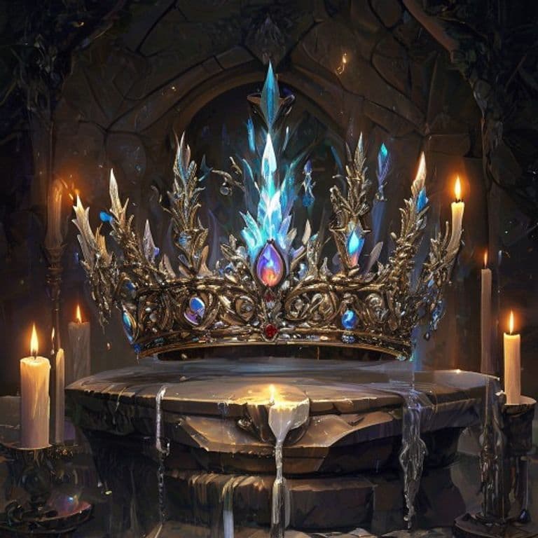 Crown of the Crystal Sovereign — fantasy item illustration