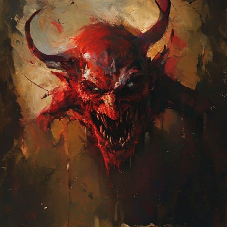 Blood Imp — fantasy monster illustration. Blood Imp is a tiny fiend (Challenge Rating 1/2).