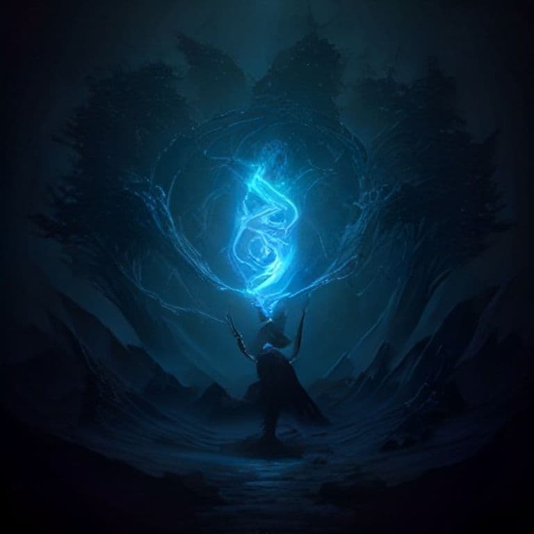 Breathtaking Wind — fantasy spell effect illustration. Breathtaking Wind is a 1st-level evocation available to Druid, Ranger, Sorcerer, Warlock, Wizard.