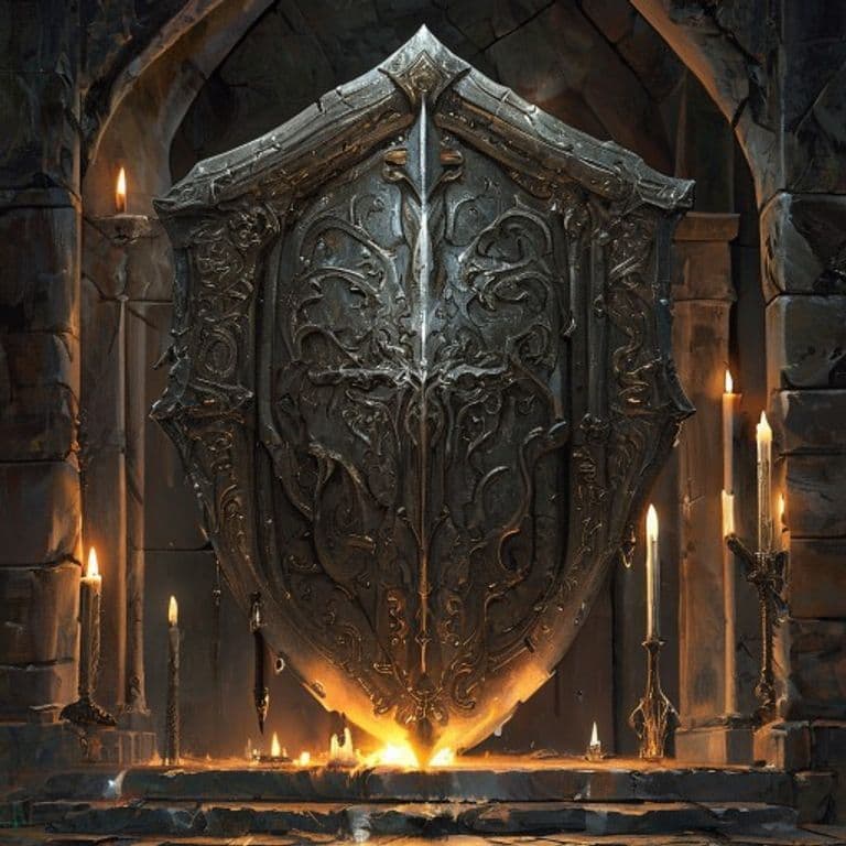 Shield of Missile Attraction — fantasy item illustration