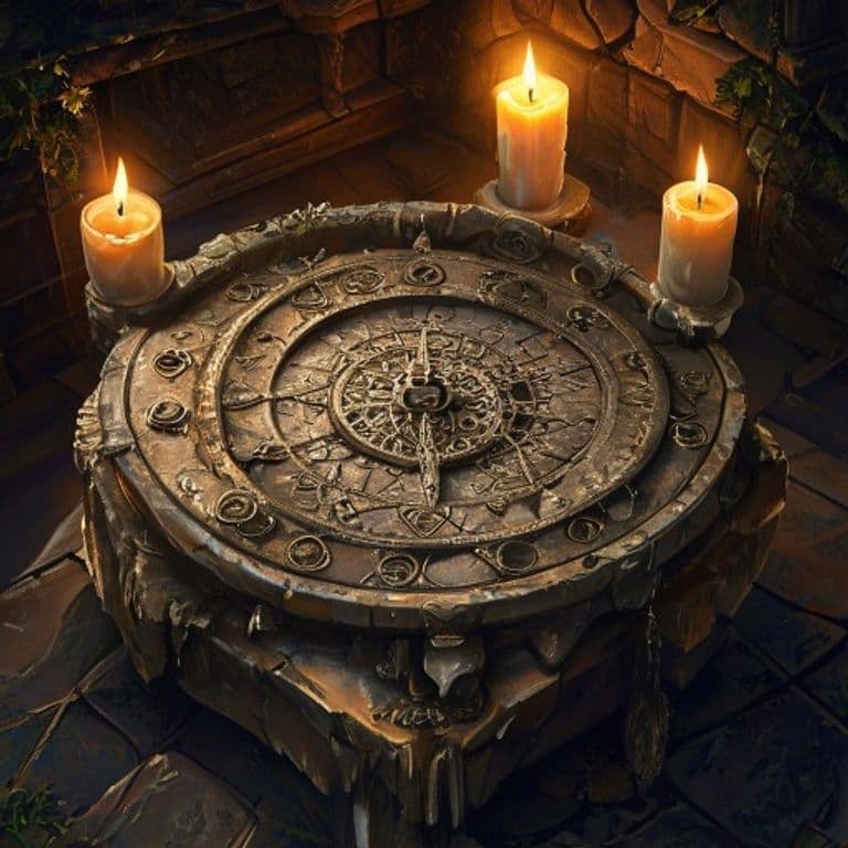 Dial of Dal — fantasy item illustration. Dial of Dal is a magic item (wondrous item) of very rare rarity.