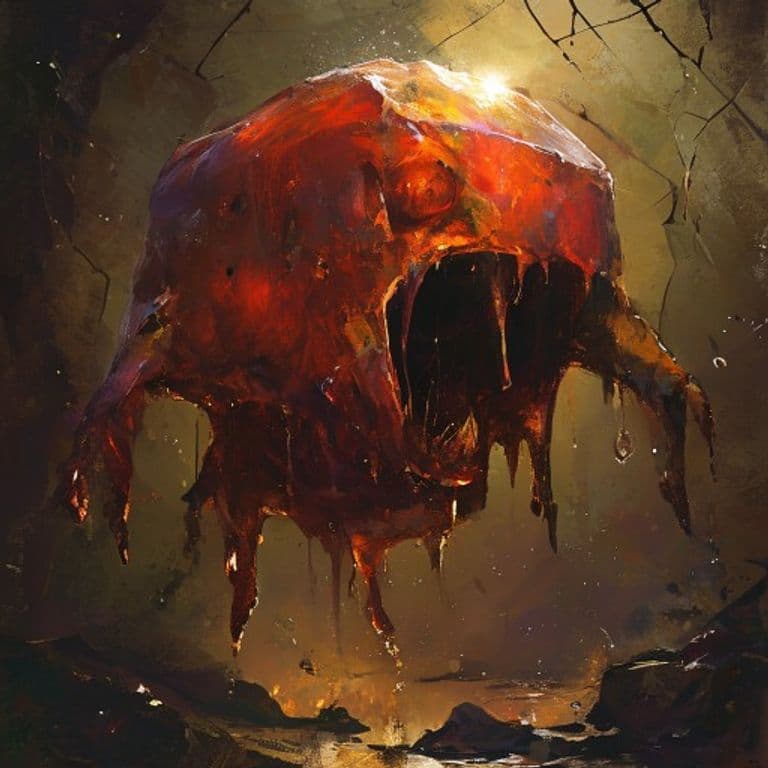 Gelatinous Cube — fantasy monster illustration