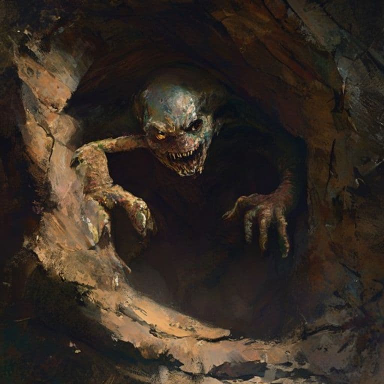 Burrowling — fantasy monster illustration