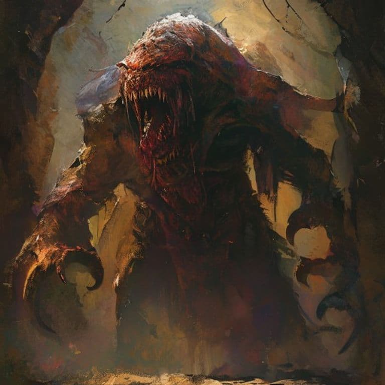 Behir Magus — fantasy monster illustration. Behir Magus is a huge monstrosity (Challenge Rating 12).
