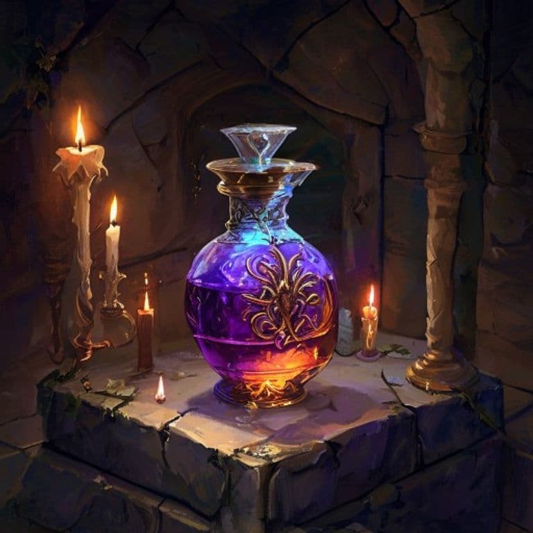 Vial of Beauty — fantasy item illustration