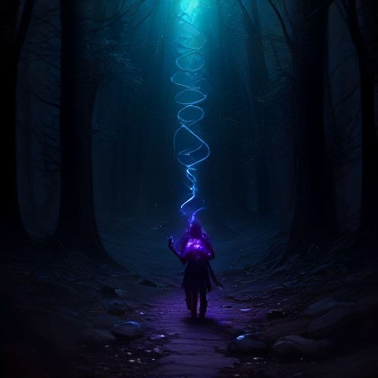 Walk the Twisted Path — fantasy spell effect illustration. Walk the Twisted Path is a 6th-level conjuration available to Sorcerer, Warlock, Wizard.