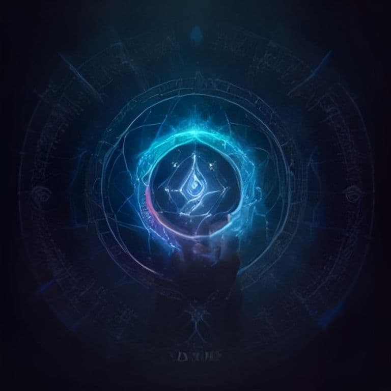 True Strike — fantasy spell effect illustration. True Strike is a Cantrip divination available to Bard, Herald, Sorcerer, Warlock, Wizard.