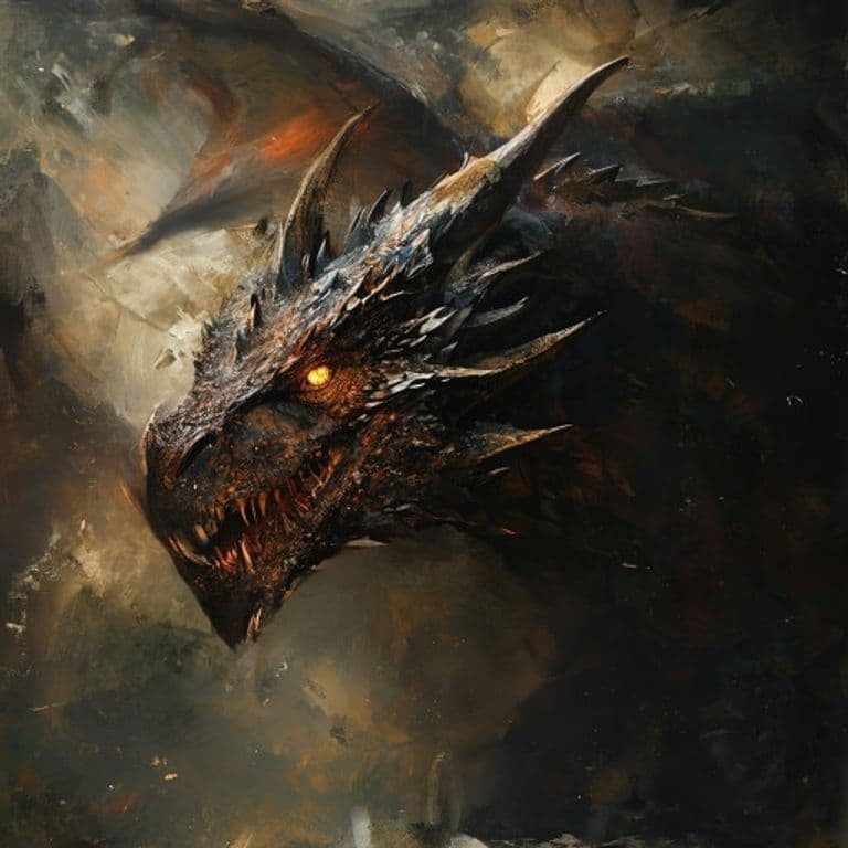 Great Wyrm Black Dragon — fantasy monster illustration