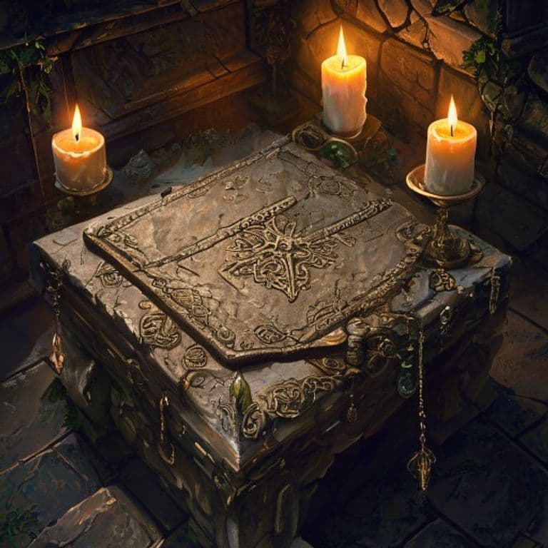 Manual of Golems — fantasy item illustration