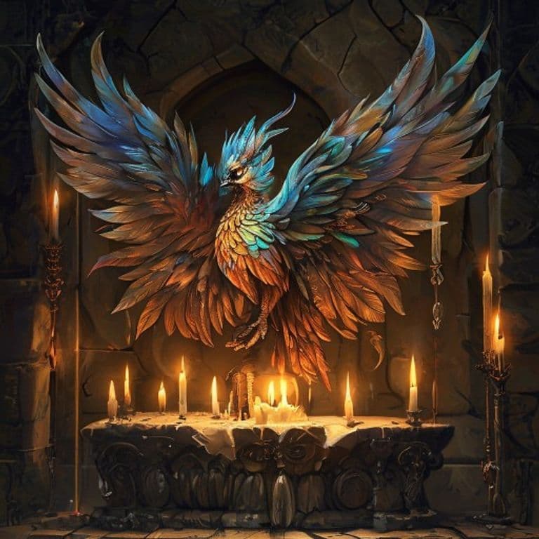 Firebird Feather — fantasy item illustration