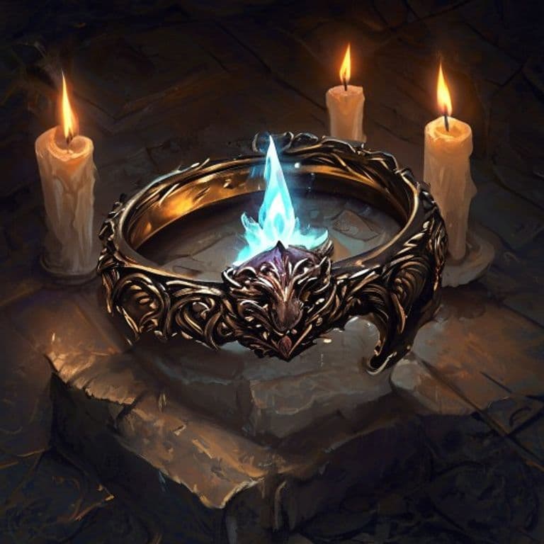 Wolfbite Ring — fantasy item illustration