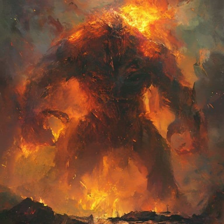 Fire Giant — fantasy monster illustration