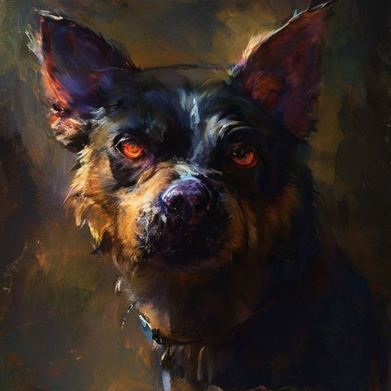 Blink Dog — fantasy monster illustration. Blink Dog is a medium fey (Challenge Rating 1/4).