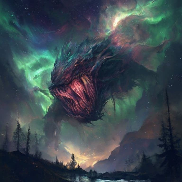 Aurora Horribilis — fantasy monster illustration