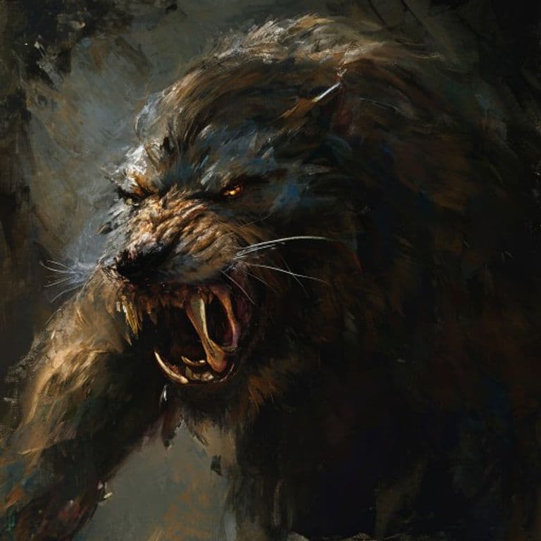 Lycanthrope, Wereotter — fantasy monster illustration