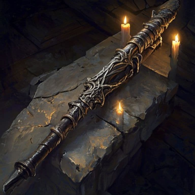 Howling Rod — fantasy item illustration
