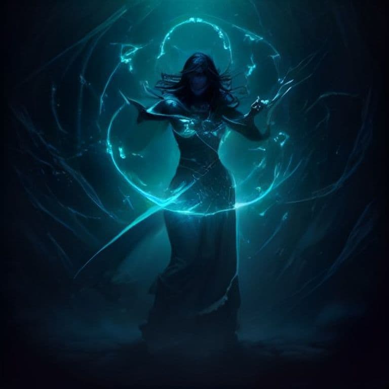 Doom of Dancing Blades — fantasy spell effect illustration. Doom of Dancing Blades is a 3rd-level illusion available to Bard, Cleric, Sorcerer, Wizard.