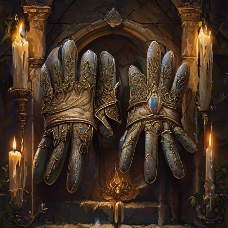 Gloves of the Magister — fantasy item illustration