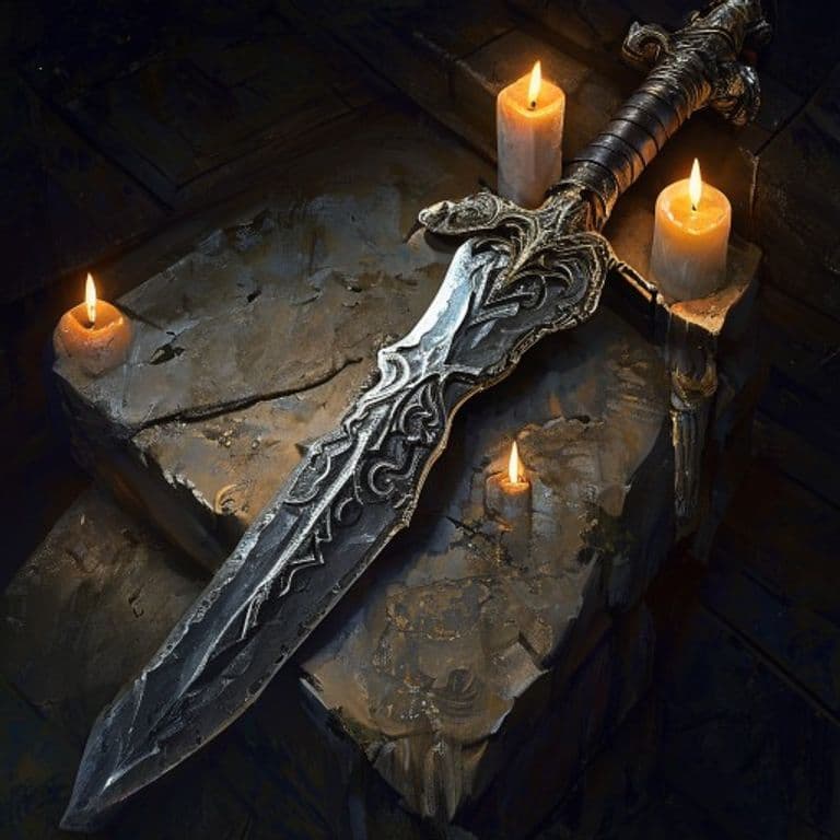 Luck Blade — fantasy item illustration