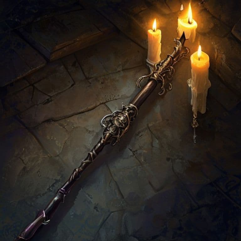 Wand of Giggles — fantasy item illustration
