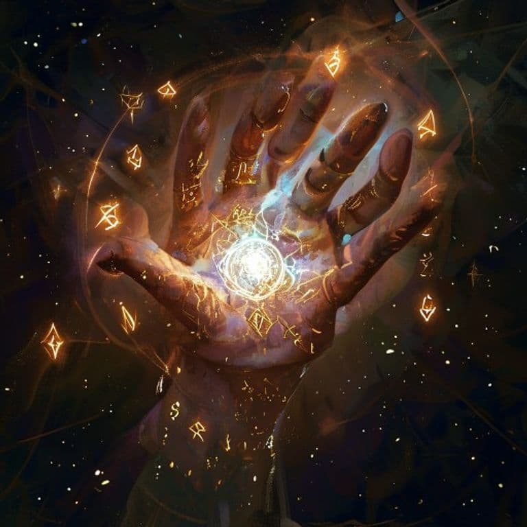 Arcane Hand — fantasy spell effect illustration