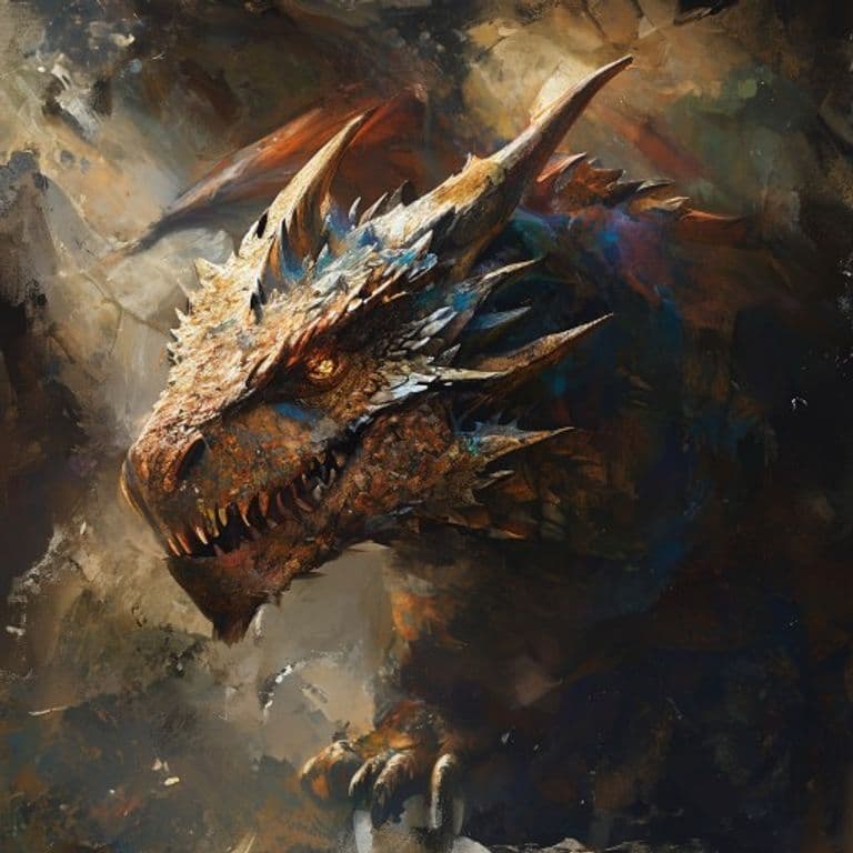Earth Dragon Wyrmling — fantasy monster illustration