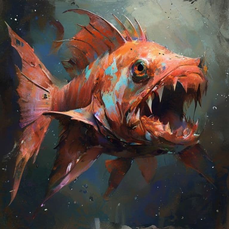 Coralfish — fantasy monster illustration