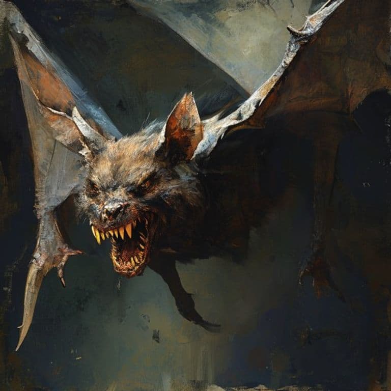 Bat, Giant — fantasy monster illustration. Bat, Giant is a large beast (Challenge Rating 1/4).
