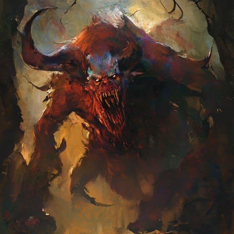 Berstuc — fantasy monster illustration. Berstuc is a large fiend (Challenge Rating 11).