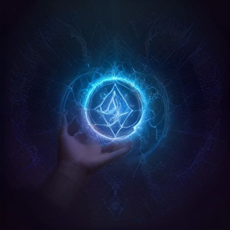 Detect Evil and Good — fantasy spell effect illustration. Detect Evil and Good is a 1st-level divination available to Cleric, Paladin.