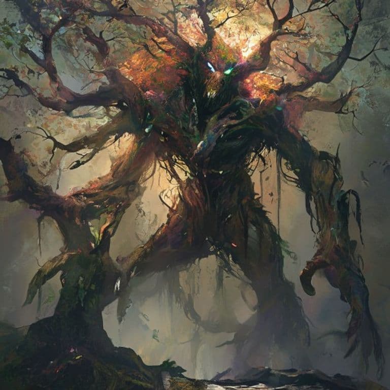 Feyward Tree — fantasy monster illustration