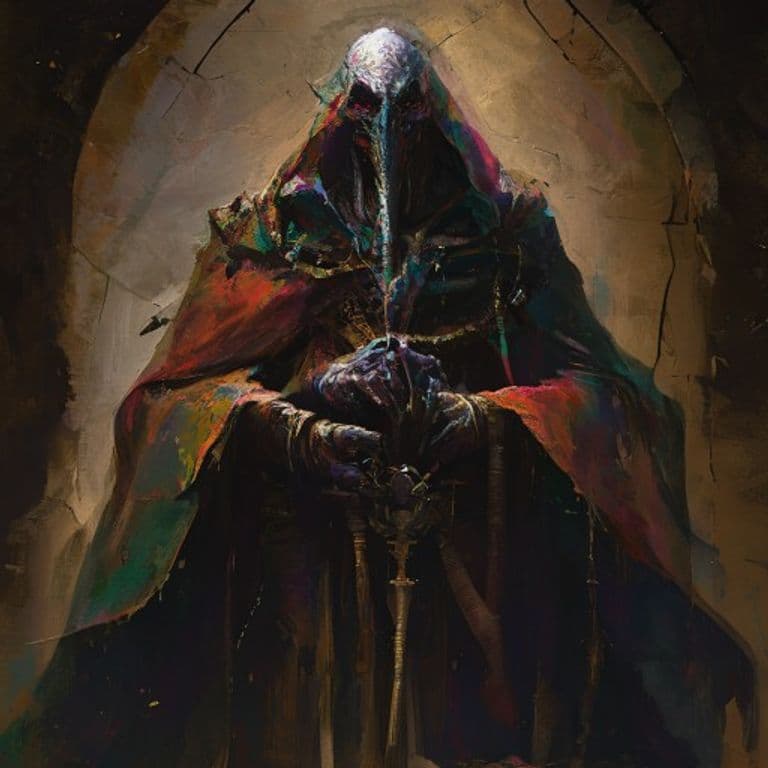 Deep One Hybrid Priest — fantasy monster illustration